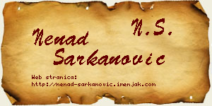 Nenad Šarkanović vizit kartica